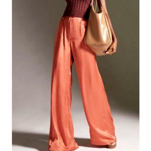 Anthropologie Corey Lynn Calter Petra Trousers Wide Leg Pants M NWT Orange